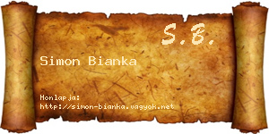 Simon Bianka névjegykártya